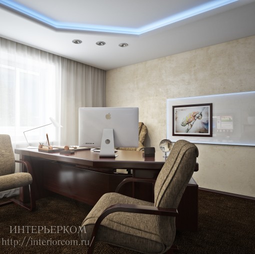 Дизайн кабинета руководителя в офисе (Челябинск)