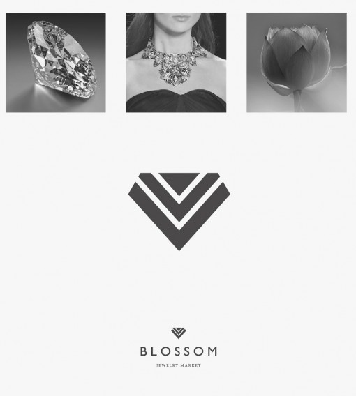 Фирменный стиль для ювелирных магазинов BLOSSOM
